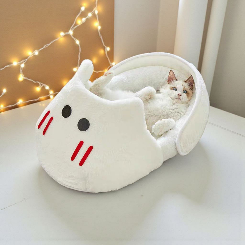 Pet Slipper Bed, Winter Warmth Dog Cat Bed, Soft Cozy Cushion Cute Cat Beds for Indoor.