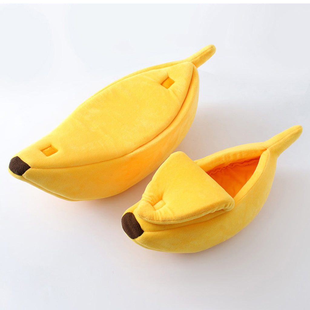 Banana Shaped Pet House, Banana Shaped Cat House. Semi Enclosed Cat Bed.