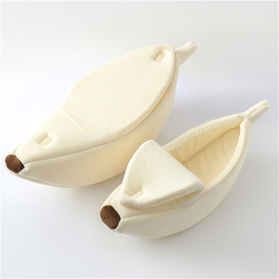 Banana Shaped Pet House, Banana Shaped Cat House. Semi Enclosed Cat Bed.