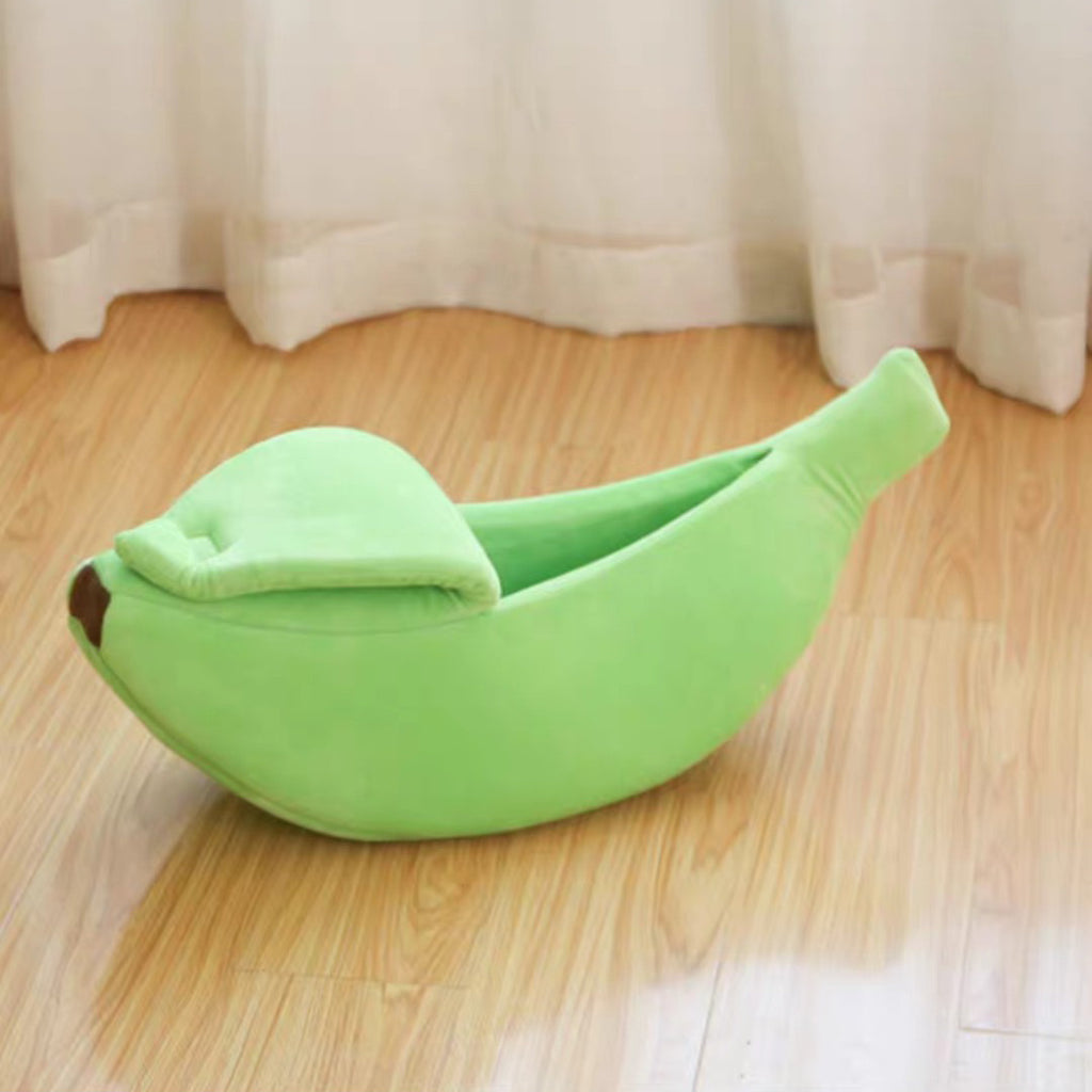 Banana Shaped Pet House, Banana Shaped Cat House. Semi Enclosed Cat Bed.