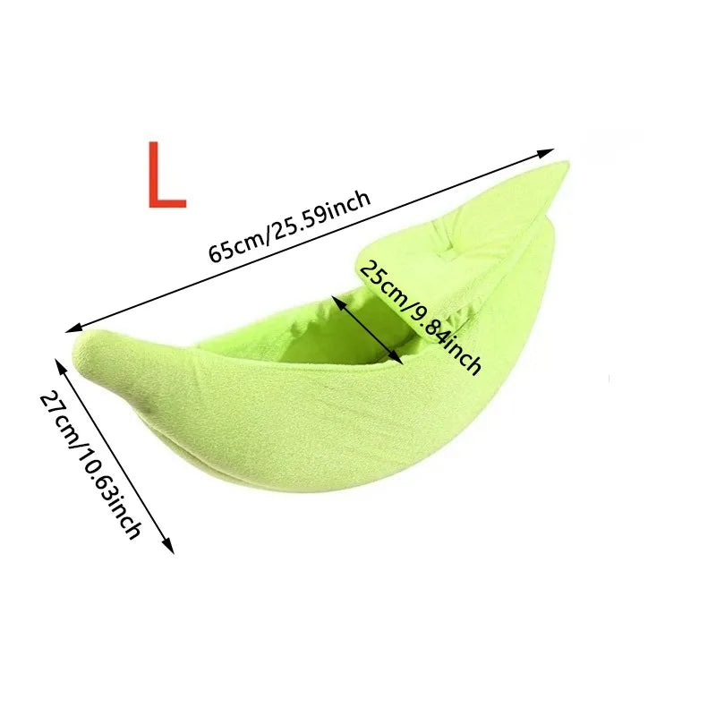 Banana Shaped Pet House, Banana Shaped Cat House. Semi Enclosed Cat Bed.