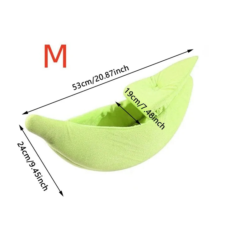 Banana Shaped Pet House, Banana Shaped Cat House. Semi Enclosed Cat Bed.