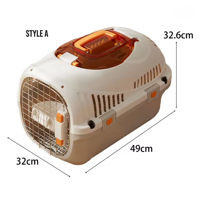 Hard Sided Cat Carrier, Portable, Breathable Pet Transport Box, Small Medium Travel Box