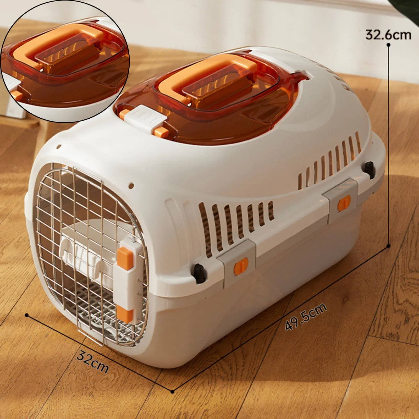 Hard Sided Cat Carrier, Portable, Breathable Pet Transport Box, Small Medium Travel Box