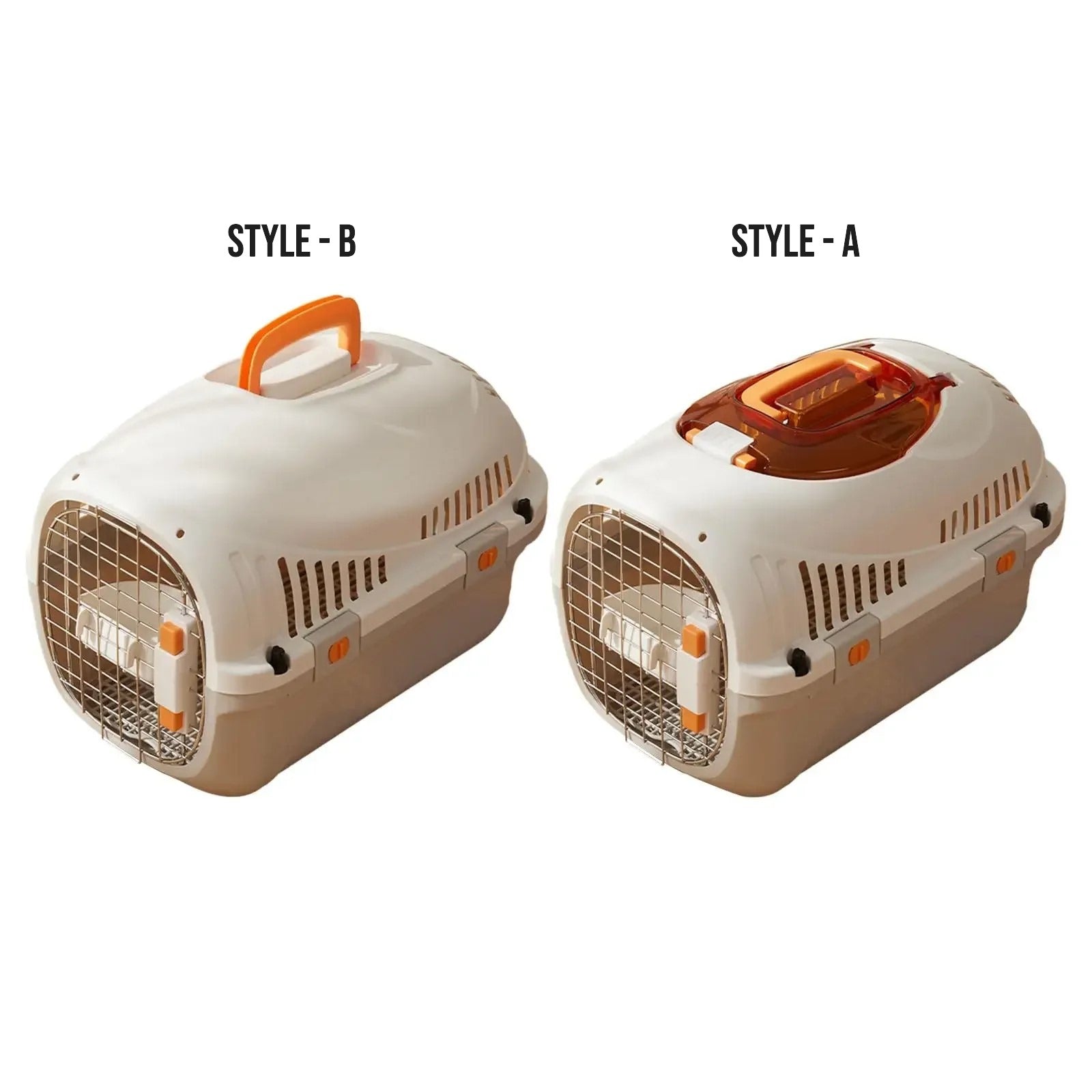 Hard Sided Cat Carrier, Portable, Breathable Pet Transport Box, Small Medium Travel Box