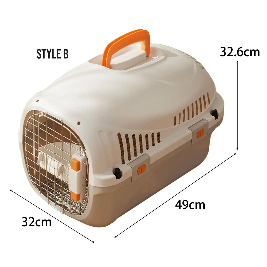 Hard Sided Cat Carrier, Portable, Breathable Pet Transport Box, Small Medium Travel Box