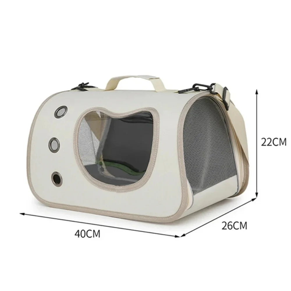 Portable Pet Carrier Bag for Small Dogs Cats Outdoor Foldable Cat Bag Breathable Bag.