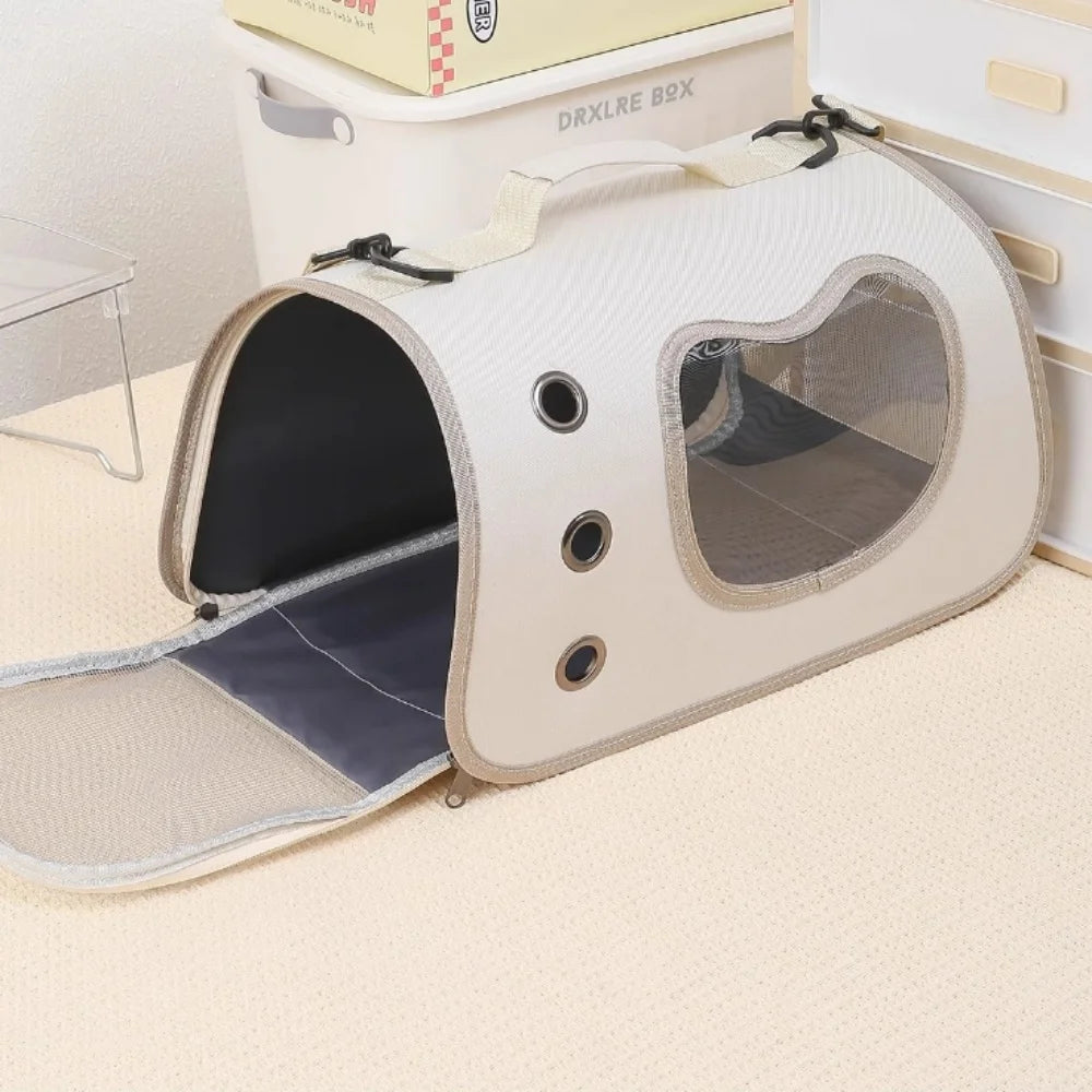 Portable Pet Carrier Bag for Small Dogs Cats Outdoor Foldable Cat Bag Breathable Bag.