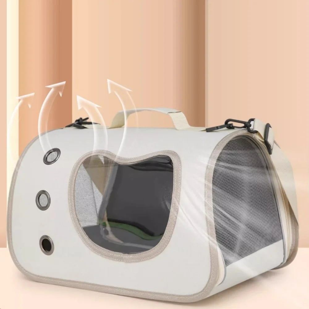 Portable Pet Carrier Bag for Small Dogs Cats Outdoor Foldable Cat Bag Breathable Bag.