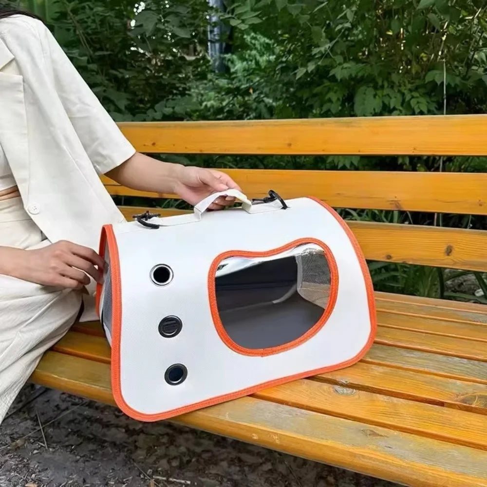 Portable Pet Carrier Bag for Small Dogs Cats Outdoor Foldable Cat Bag Breathable Bag.